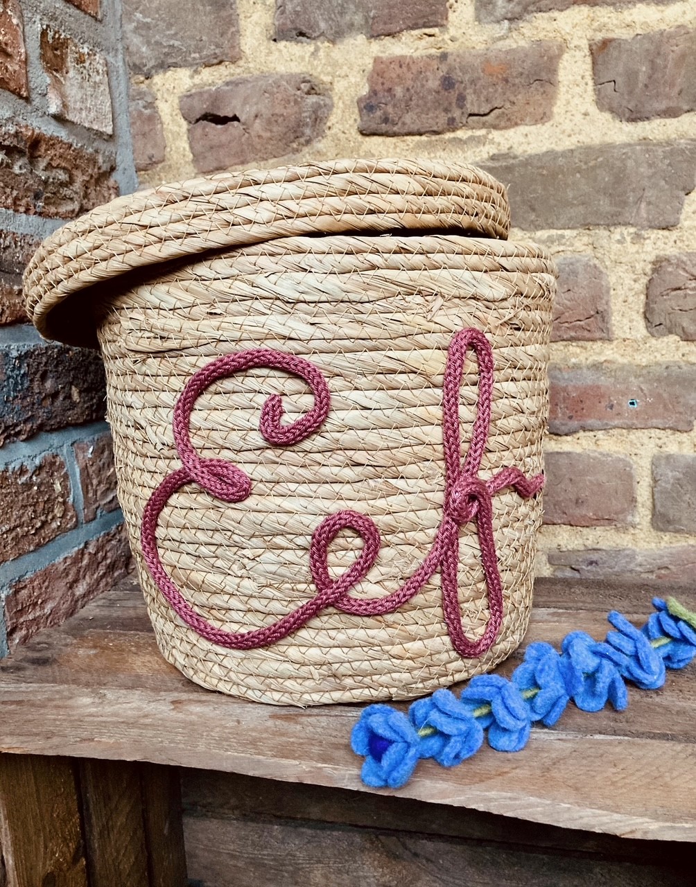 Opbergmand met naam Opbergmand met naam